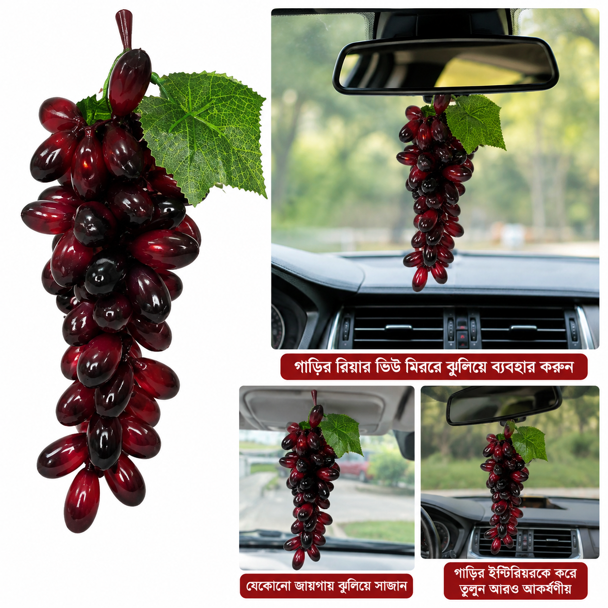 angur jolna Realistic Artificial Grape Hanging Decoration - Image 1