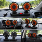 Double-Headed Vehicle Fan - Image 2