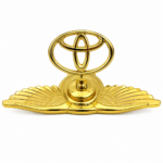 Premium SS & Golden Chrome Toyota Hood Ornament
