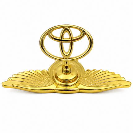 Premium SS & Golden Chrome Toyota Hood Ornament
