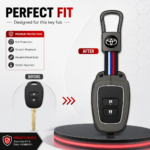 Premium Car Key Cover with Metal Keychain - Image 2