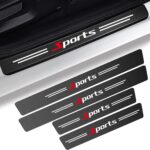  Carbon Fiber Car Door Sill Protector –4 pcs